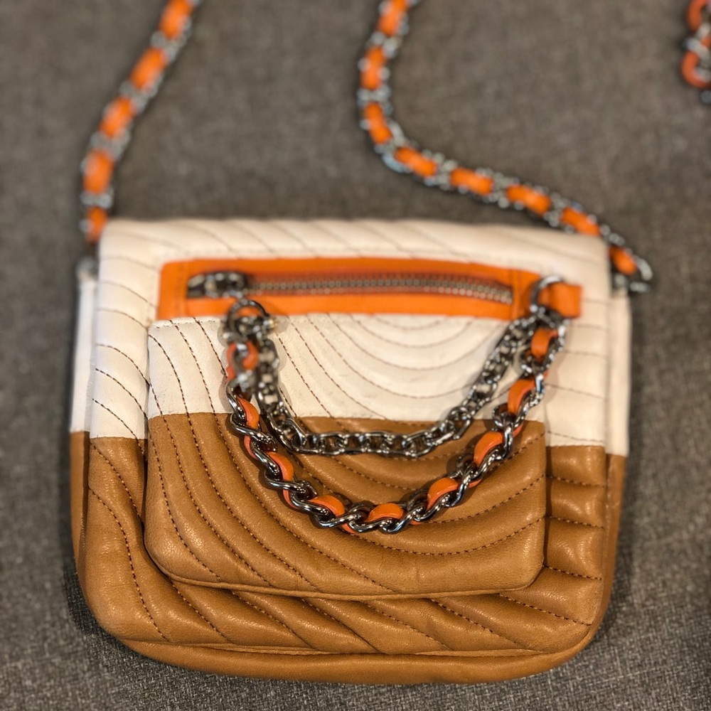 Henri Bendel Leather and Chain Crossbody Bag - Picture 2 of 4